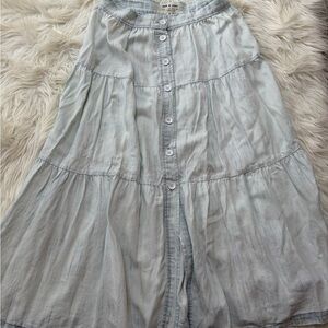 Anthropologie Light Blue A-Line Skirt